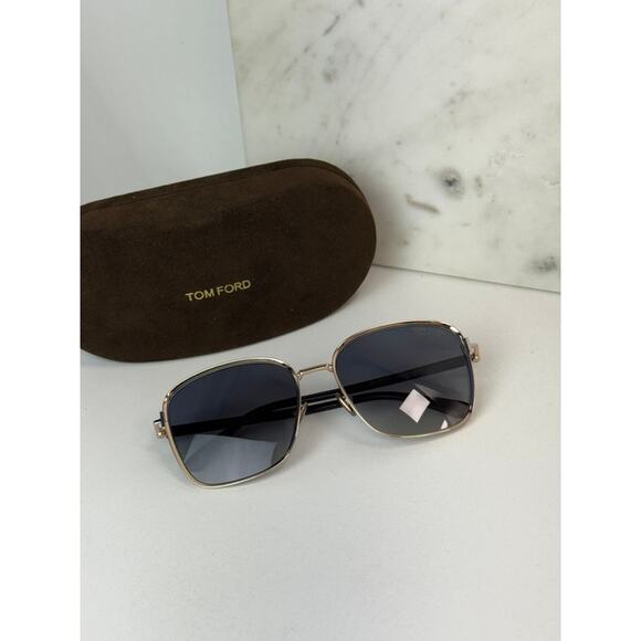 NEW Tom Ford Fern FT1029 Sunglasses in Rose Gold Polarized main image 6